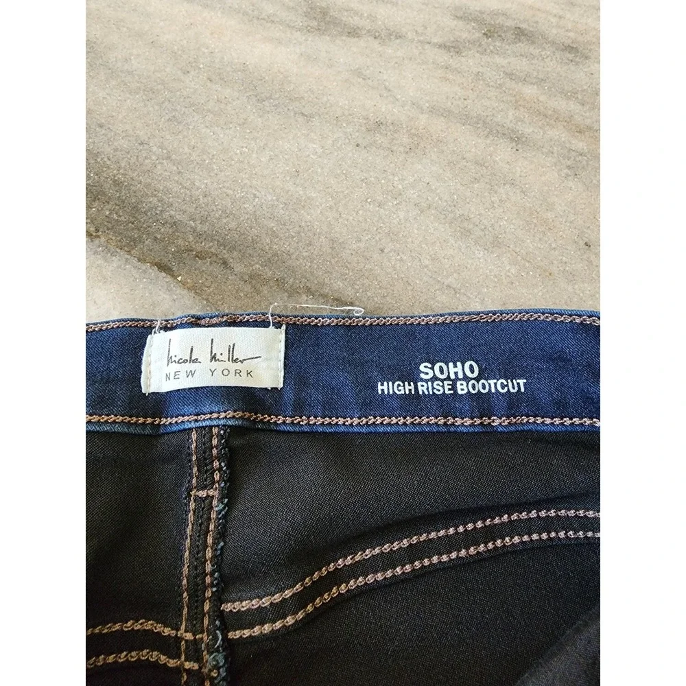 Nicole Miller New York Soho High Rise Bootcut Jeans Dark Wash Blue Size 6